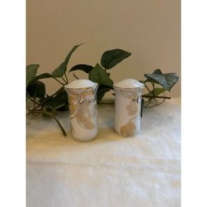 White Ceramic Salt and Pepper Shakers